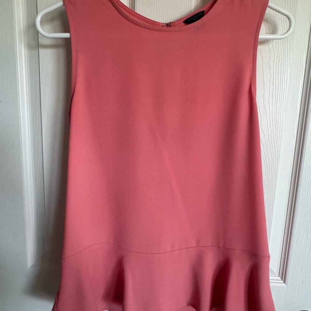 Ann Taylor Coral Pink Sleeveless Top
